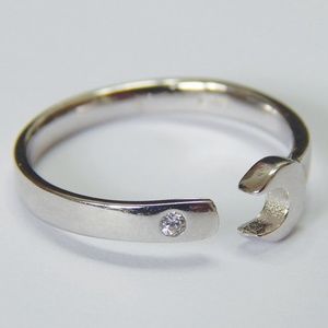100% 925 Silver Open Adjustable Wrench Ring